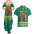 South Africa Christmas Couples Matching Summer Maxi Dress and Hawaiian Shirt Santa Reindeer and Africa Map - Wonder Print Shop