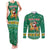 South Africa Christmas Couples Matching Tank Maxi Dress and Long Sleeve Button Shirt Santa Reindeer and Africa Map - Wonder Print Shop
