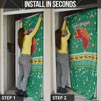 South Africa Christmas Door Cover Santa Reindeer and Africa Map - Wonder Print Shop