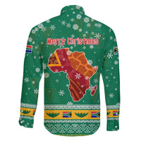 South Africa Christmas Family Matching Off The Shoulder Long Sleeve Dress and Hawaiian Shirt Santa Reindeer and Africa Map - Wonder Print Shop