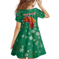 South Africa Christmas Family Matching Off Shoulder Short Dress and Hawaiian Shirt Santa Reindeer and Africa Map - Wonder Print Shop