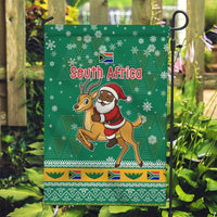 South Africa Christmas Garden Flag Santa Reindeer and Africa Map - Wonder Print Shop