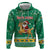 South Africa Christmas Hoodie Santa Reindeer and Africa Map - Wonder Print Shop