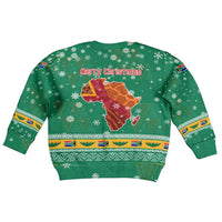 South Africa Christmas Kid Ugly Christmas Sweater Santa Reindeer and Africa Map - Wonder Print Shop