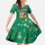 South Africa Christmas Kid Short Sleeve Dress Santa Reindeer and Africa Map - Wonder Print Shop