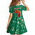 South Africa Christmas Kid Short Sleeve Dress Santa Reindeer and Africa Map - Wonder Print Shop