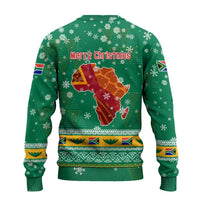 South Africa Christmas Ugly Christmas Sweater Santa Reindeer and Africa Map - Wonder Print Shop