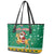 South Africa Christmas Leather Tote Bag Santa Reindeer and Africa Map - Wonder Print Shop