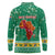 South Africa Christmas Long Sleeve Polo Shirt Santa Reindeer and Africa Map - Wonder Print Shop