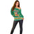 South Africa Christmas Off Shoulder Sweater Santa Reindeer and Africa Map - Wonder Print Shop