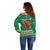 South Africa Christmas Off Shoulder Sweater Santa Reindeer and Africa Map - Wonder Print Shop