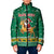 South Africa Christmas Padded Jacket Santa Reindeer and Africa Map - Wonder Print Shop