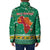 South Africa Christmas Padded Jacket Santa Reindeer and Africa Map - Wonder Print Shop