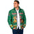 South Africa Christmas Padded Jacket Santa Reindeer and Africa Map - Wonder Print Shop