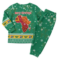 South Africa Christmas Pajama Set Santa Reindeer and Africa Map - Wonder Print Shop