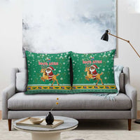 South Africa Christmas Pillow Cover Santa Reindeer and Africa Map - Wonder Print Shop