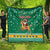South Africa Christmas Quilt Santa Reindeer and Africa Map - Wonder Print Shop