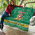 South Africa Christmas Quilt Santa Reindeer and Africa Map - Wonder Print Shop