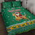 South Africa Christmas Quilt Bed Set Santa Reindeer and Africa Map - Wonder Print Shop