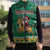 South Africa Christmas Sleeveless Puffer Jacket Santa Reindeer and Africa Map - Wonder Print Shop