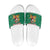 South Africa Christmas Slide Sandals Santa Reindeer and Africa Map - Wonder Print Shop