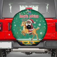 South Africa Christmas Spare Tire Cover Santa Reindeer and Africa Map - Wonder Print Shop