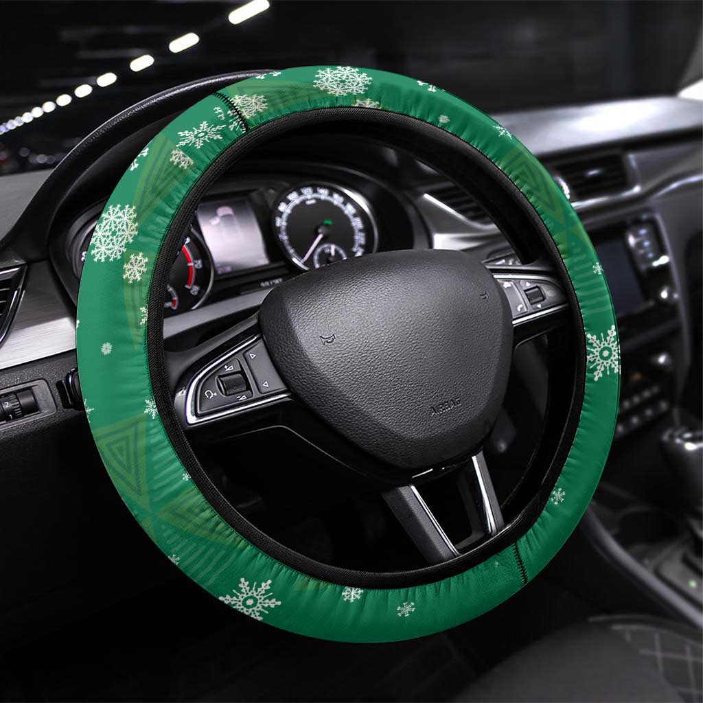 South Africa Christmas Steering Wheel Cover Santa Reindeer and Africa Map - Wonder Print Shop