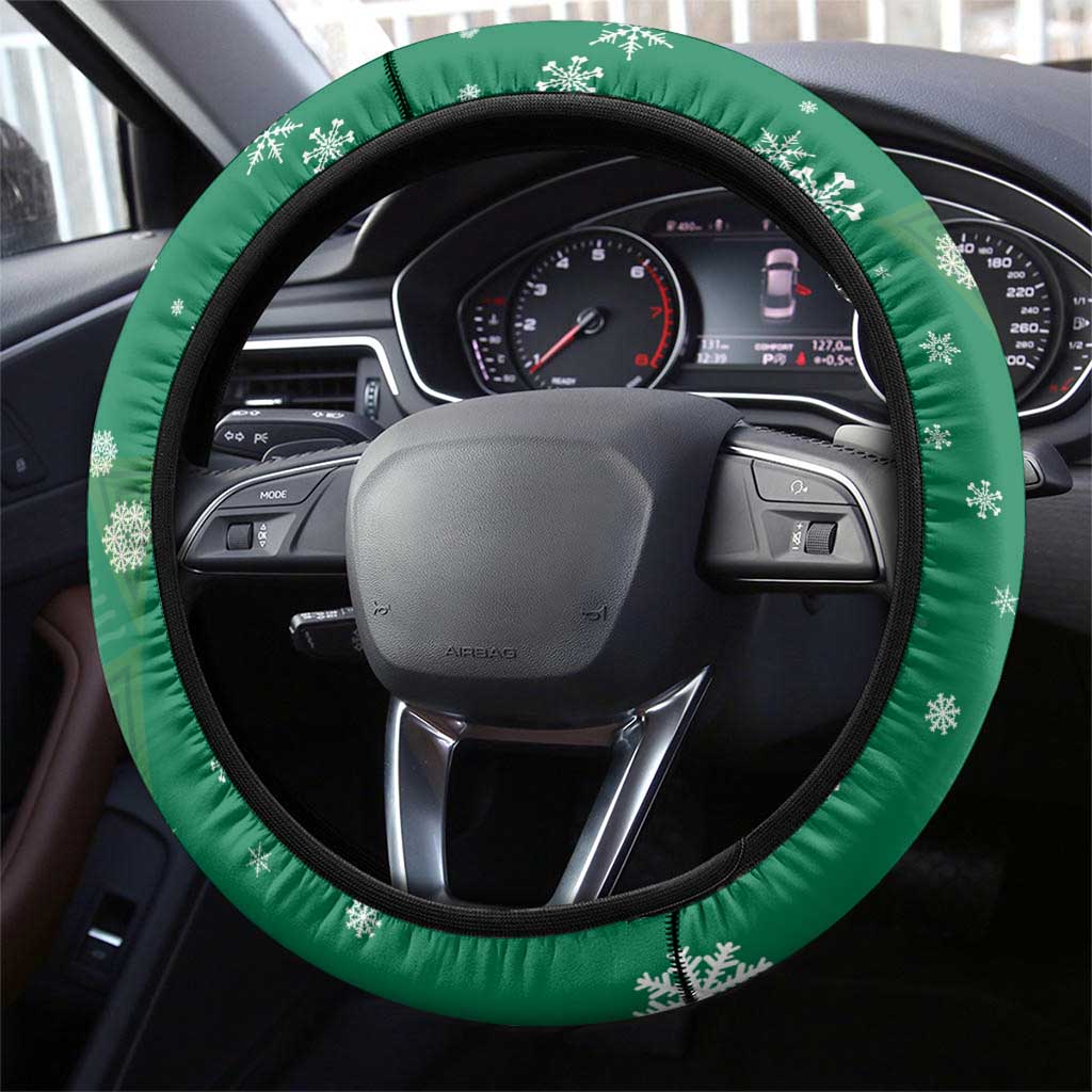 South Africa Christmas Steering Wheel Cover Santa Reindeer and Africa Map - Wonder Print Shop