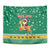 South Africa Christmas Tapestry Santa Reindeer and Africa Map - Wonder Print Shop