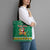 South Africa Christmas Tote Bag Santa Reindeer and Africa Map - Wonder Print Shop