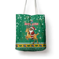 South Africa Christmas Tote Bag Santa Reindeer and Africa Map - Wonder Print Shop