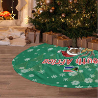South Africa Christmas Tree Skirt Santa Reindeer and Africa Map - Wonder Print Shop