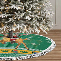 South Africa Christmas Tree Skirt Santa Reindeer and Africa Map - Wonder Print Shop