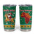 South Africa Christmas Tumbler Cup Santa Reindeer and Africa Map - Wonder Print Shop