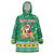 South Africa Christmas Wearable Blanket Hoodie Santa Reindeer and Africa Map - Wonder Print Shop