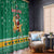South Africa Christmas Window Curtain Santa Reindeer and Africa Map - Wonder Print Shop