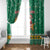 South Africa Christmas Window Curtain Santa Reindeer and Africa Map - Wonder Print Shop