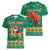 South Africa Christmas Women V-Neck T-Shirt Santa Reindeer and Africa Map - Wonder Print Shop
