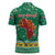 South Africa Christmas Zipper Polo Shirt Santa Reindeer and Africa Map - Wonder Print Shop