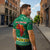 South Africa Christmas Zipper Polo Shirt Santa Reindeer and Africa Map - Wonder Print Shop