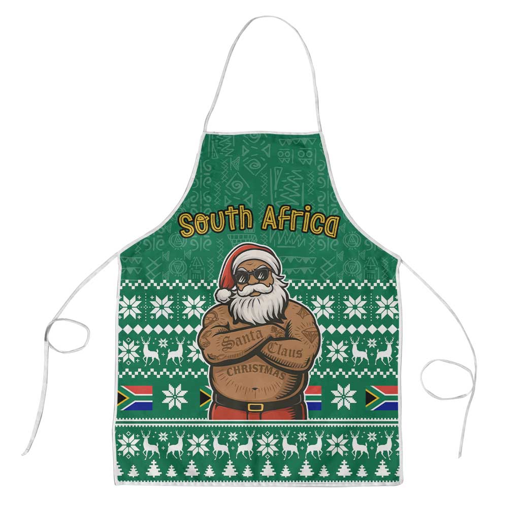 South Africa Christmas Apron Christmas Santa Claus Tattoo - Wonder Print Shop