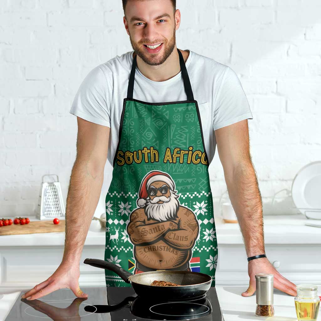 South Africa Christmas Apron Christmas Santa Claus Tattoo - Wonder Print Shop