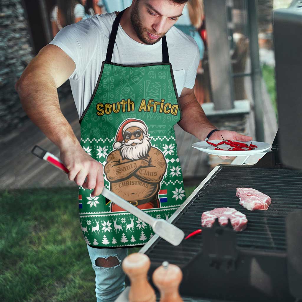 South Africa Christmas Apron Christmas Santa Claus Tattoo - Wonder Print Shop