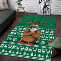 South Africa Christmas Area Rug Christmas Santa Claus Tattoo - Wonder Print Shop