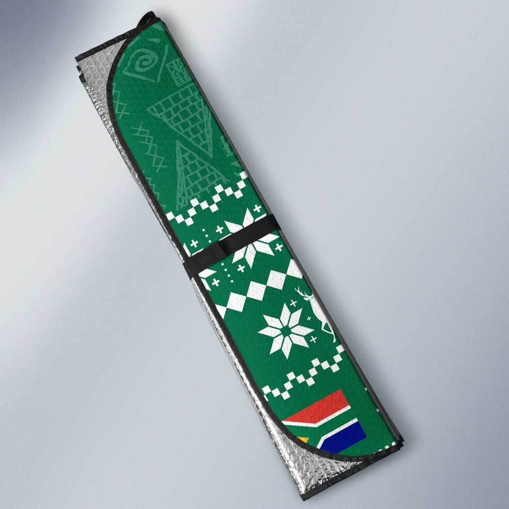 South Africa Christmas Auto Sun Shade Christmas Santa Claus Tattoo - Wonder Print Shop