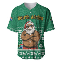 South Africa Christmas Baseball Jersey Christmas Santa Claus Tattoo - Wonder Print Shop
