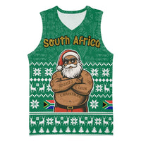 South Africa Christmas Basketball Jersey Christmas Santa Claus Tattoo - Wonder Print Shop