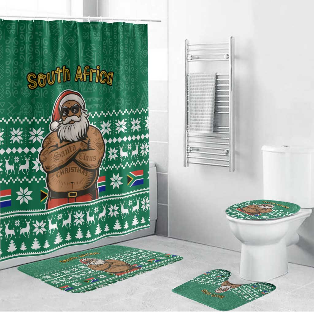 South Africa Christmas Bathroom Set Christmas Santa Claus Tattoo - Wonder Print Shop