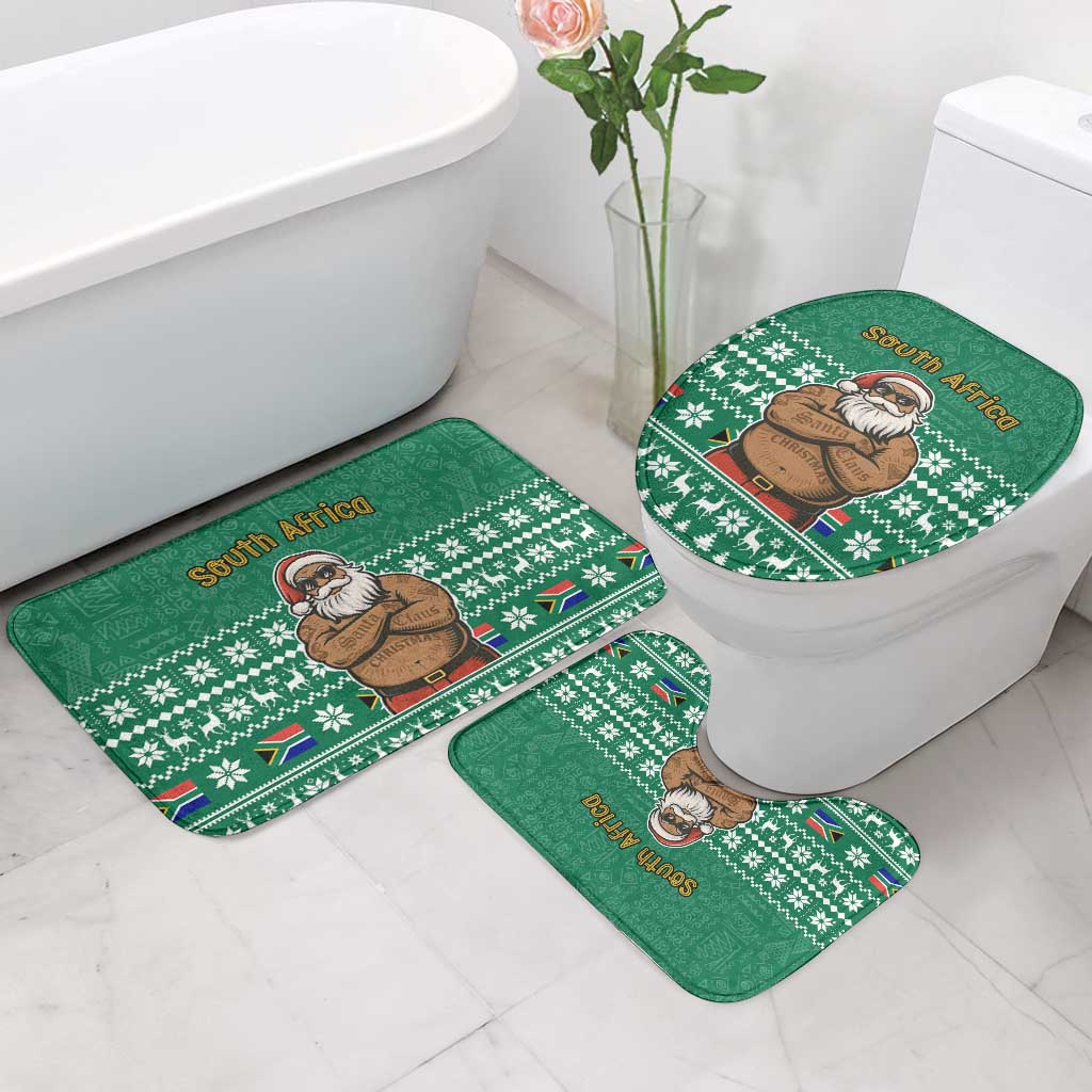 South Africa Christmas Bathroom Set Christmas Santa Claus Tattoo - Wonder Print Shop