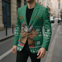 South Africa Christmas Blazer Christmas Santa Claus Tattoo - Wonder Print Shop